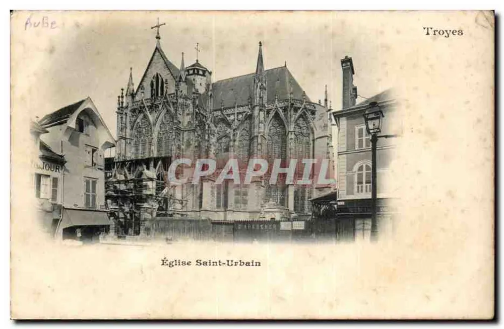 Igreja de São Urbano — Troyes — editor anônimo, número de série não visível - Frente
