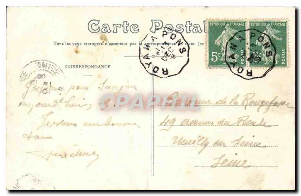 La Grande Conche a la hora del baño — Royan, Charente-Inférieure — Cliché Braun & Cie, n°757 - Reverso