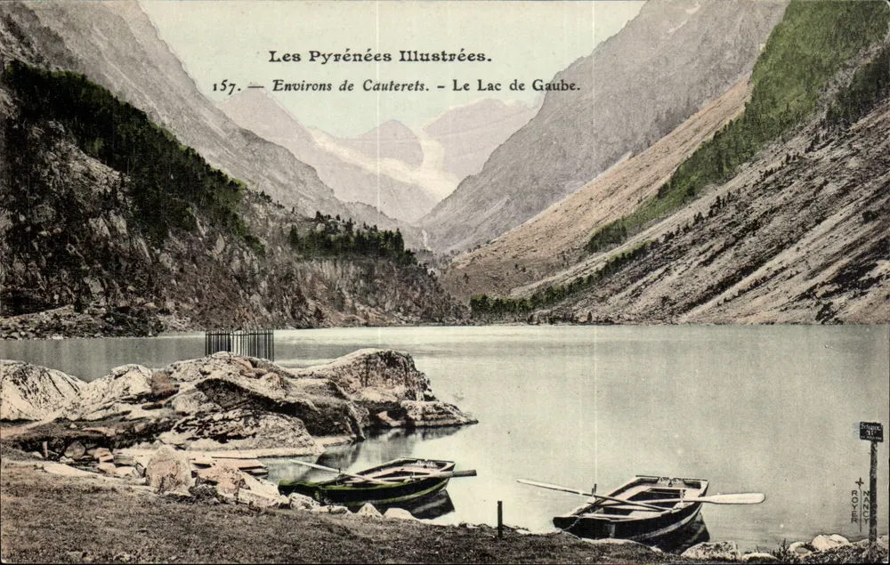 De Pyreneeën geïllustreerd. 157 — Onder de Cauterets — Het meer van Gaube. - Voorkant