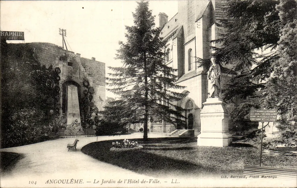 Angoulême — Le Jardin de l'Hôtel-de-Ville — Lib. Barraud, Place Marengo - Vorderseite