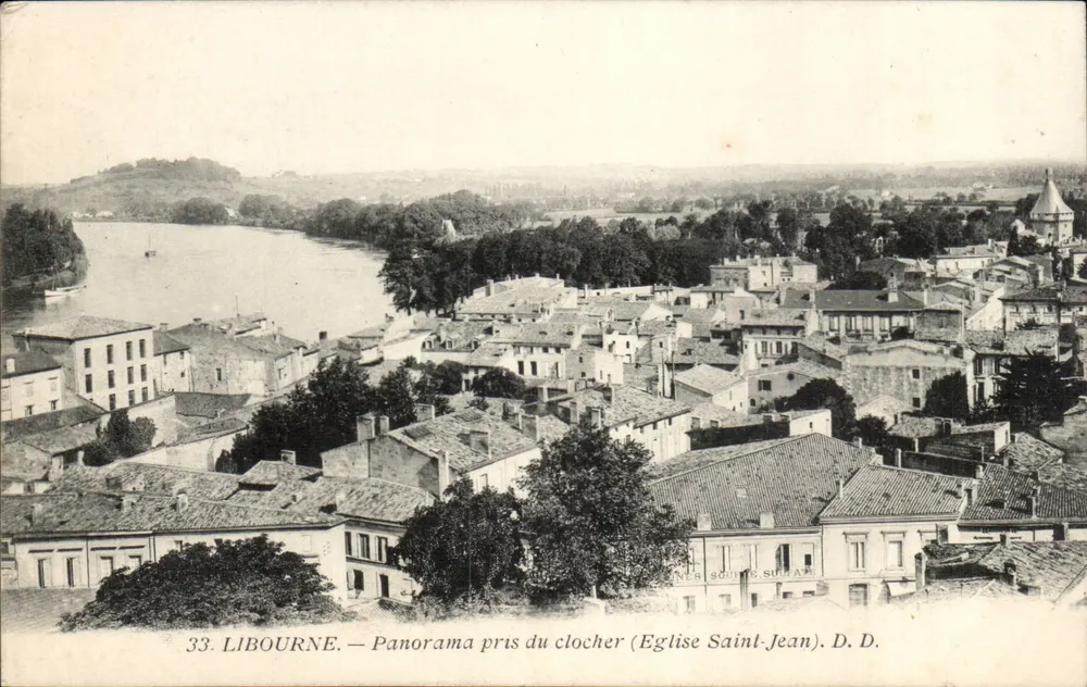 Libourne — Panorama vom Turm (Kirche Saint-Jean) — D.D. - Vorderseite