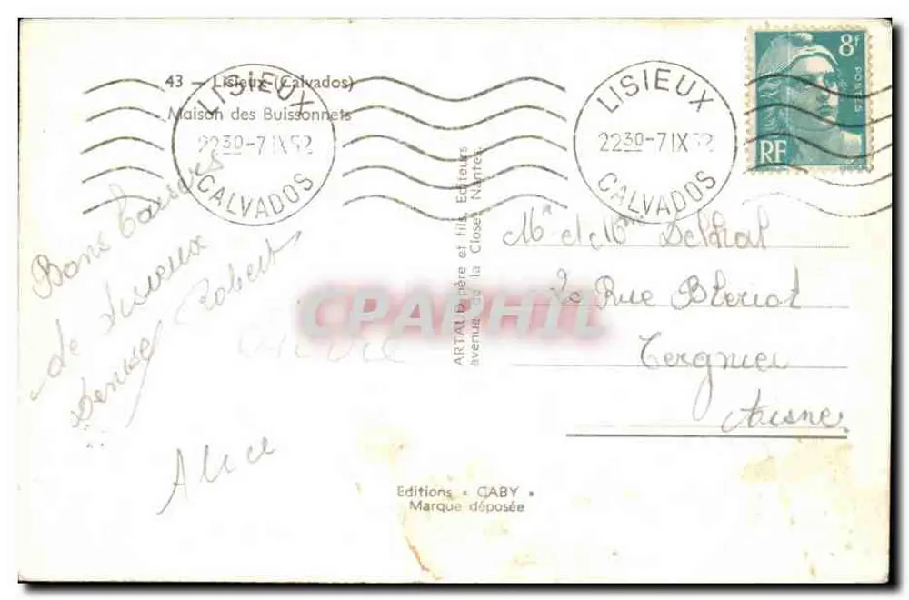 Casa dos Buissonnets — Lisieux (Calvados) — Edições Gaby - Verso