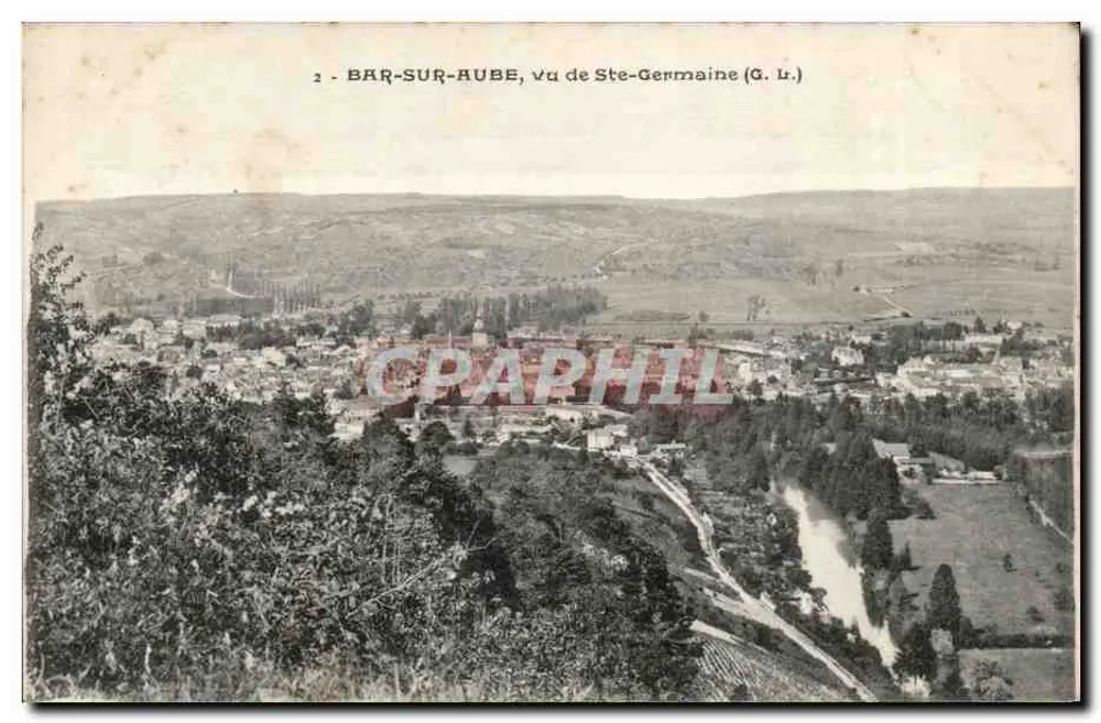 Bar-sur-Aube, vu de Ste-Germaine (G. L.) - Frente