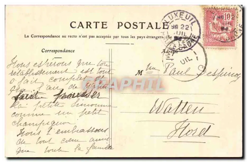LUXEUIL-LES-BAINS — Os Termas — Lessebois (Editora) - Verso