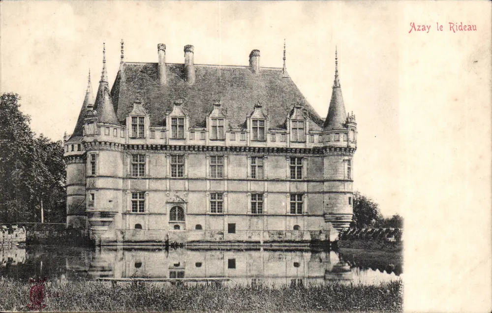Azay-le-Rideau — Castelo refletido em uma lagoa — editor desconhecido - Frente
