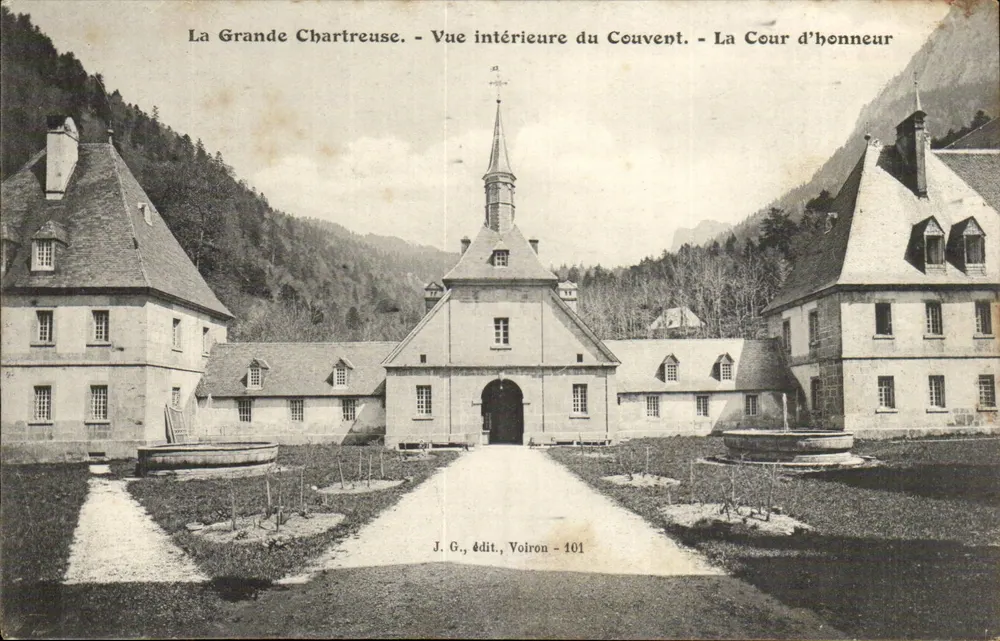 La Grande Chartreuse — Innenansicht des Klosters — Der Ehrenhof — J. G., Verlag, Voiron - 101 - Vorderseite