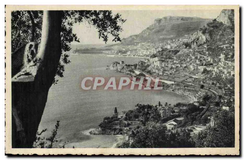 A Principeza de Mônaco — vista de Roquebrune — Ed. Lobl, Nice - Frente