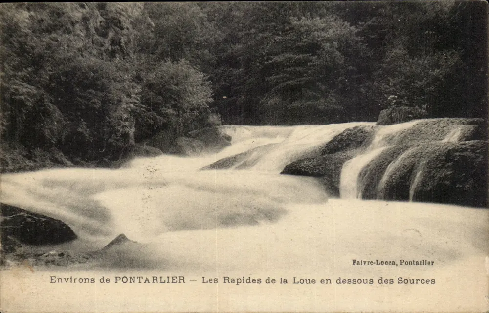 Umgebung von PONTARLIER — Die Fälle der Loue unter den Quellen — Faivre-Looca, Pontarlier - Vorderseite
