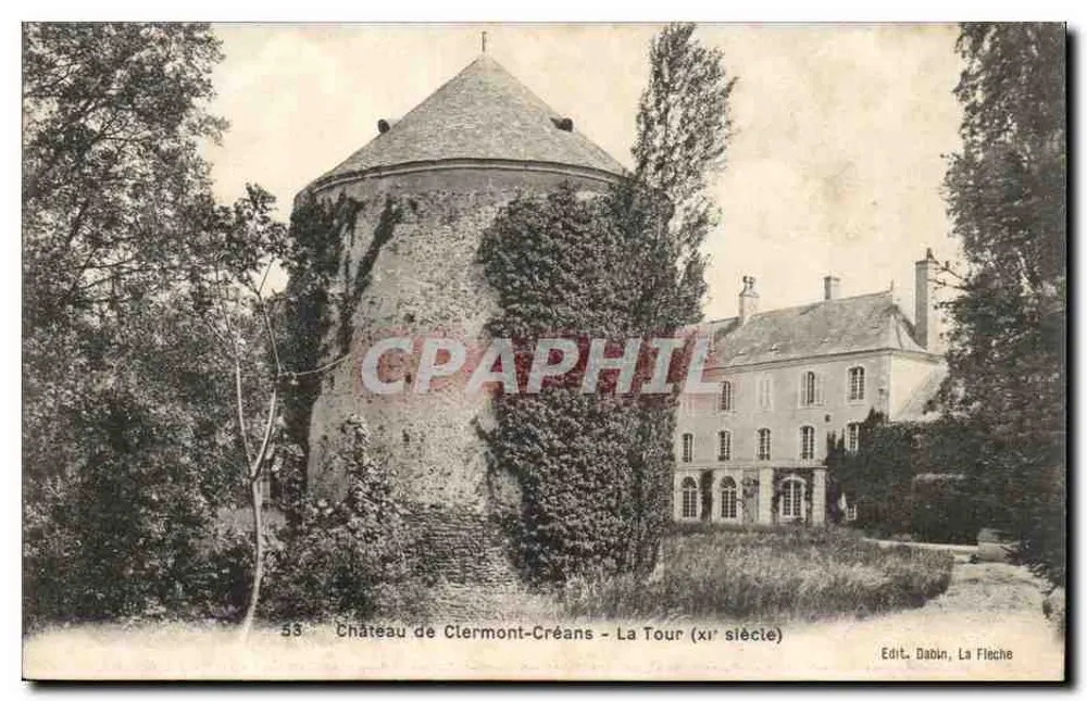 Castelo de Clermont-Créans - A Torre (século xi) — Ed. Dabin, La Fleche - Frente