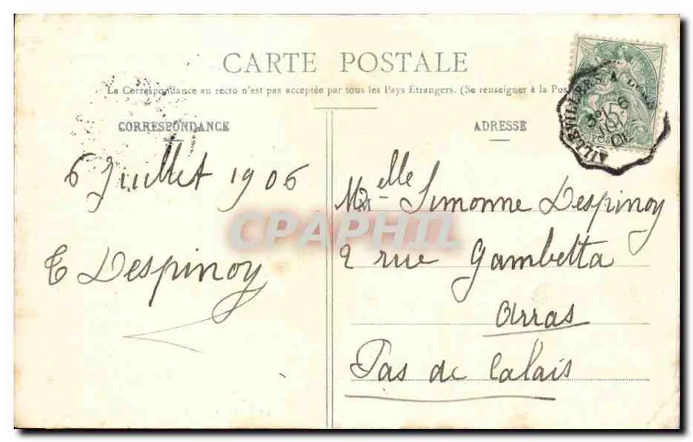 LUXEUIL-LES-BAINS — MAISON DU CARDINAL JOUPFROY — Lessertois-Colas, editor Cl. Ad. W. - Verso