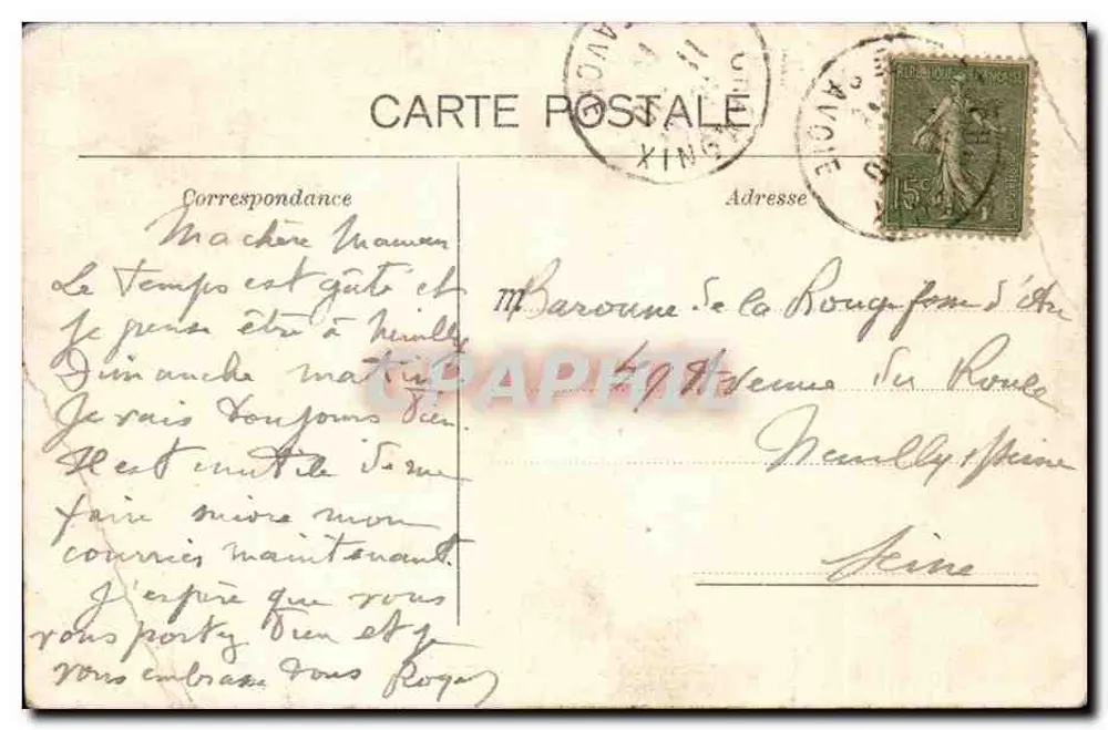 Aig. du Midi – Aig. du Plan – Aig. de Blaitière – Le Grépou — Col du Géant — Charnaux Frères & Cie, Genève - Verso