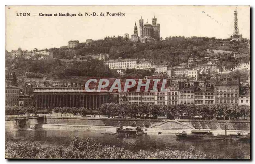 LYON — Colina e Basílica de N.-D. de Pourvrière - Frente