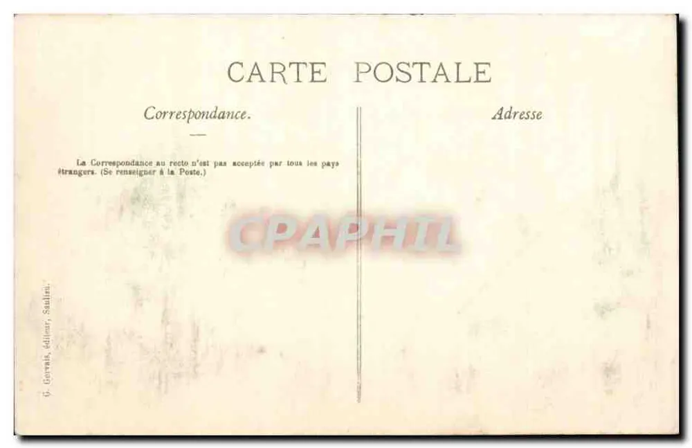 La Roche du Chien — Ilustrado do Morvan — G. Gormas, Saulieu - Verso