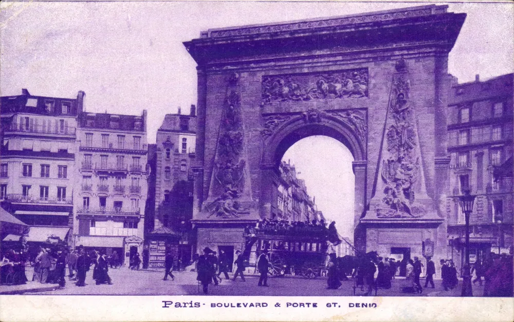 Paris - Boulevard & Porte St. Denis — editor não identificado, número de série não visível - Frente