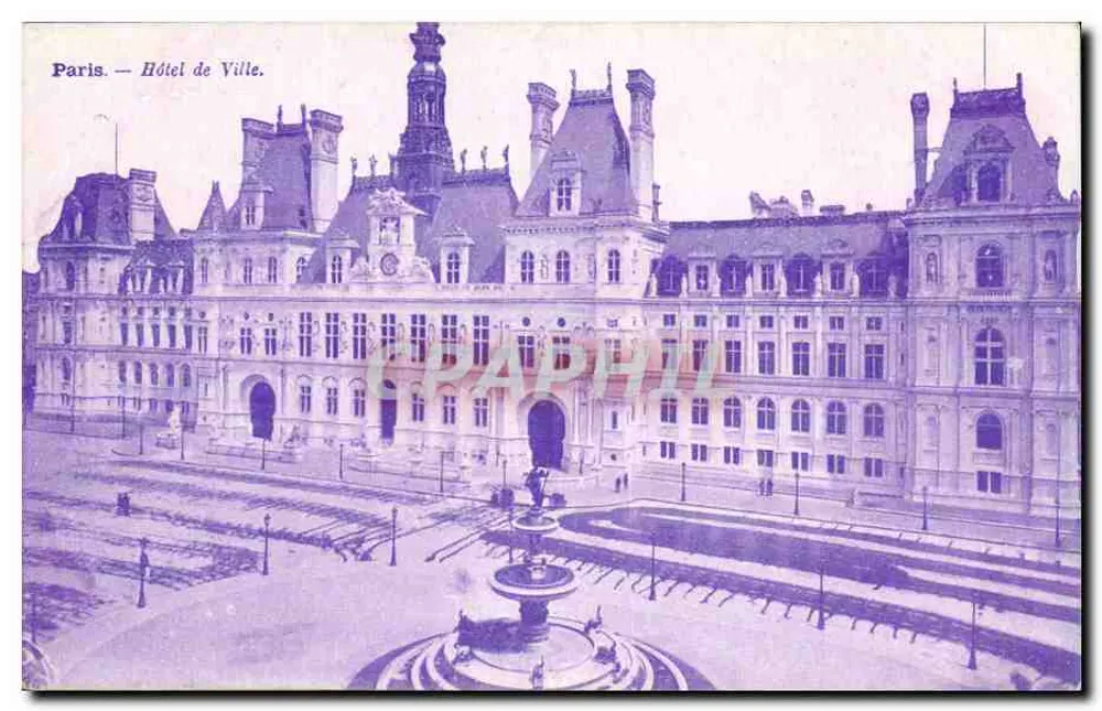Paris — Hotel de Ville — editor não visível - Frente