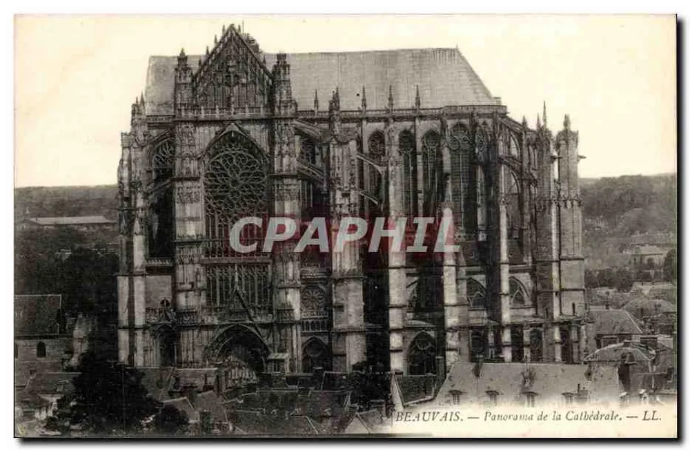 Beauvais — Panorama da Catedral — LL. - Frente