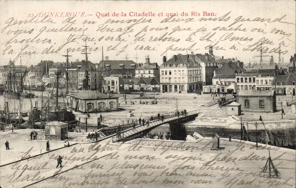 Dunkerque — Molo della Cittadella e molo del Ris Ban - Recto