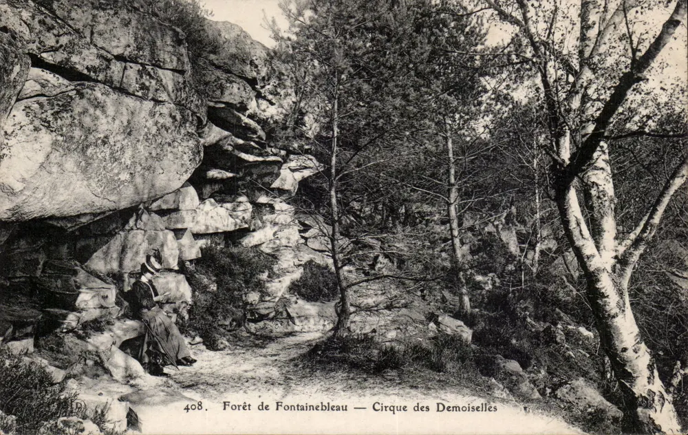 Wald von Fontainebleau — Cirque des Demoiselles — unbekannter Verleger, Nr. 408 - Vorderseite