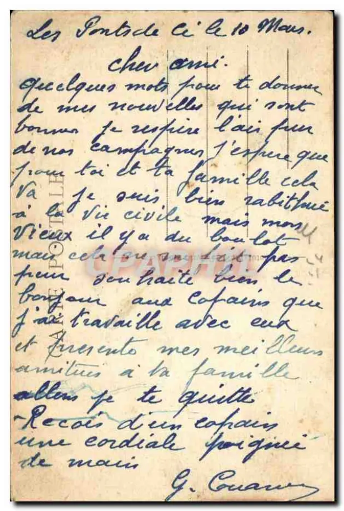 Angers — Jardim do Mail — P.C. — n°19 - Verso