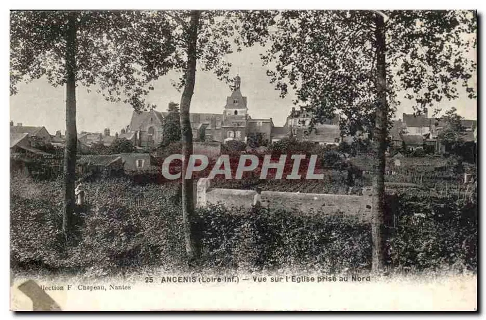Angenis (Loire-Inf.) — Ansicht der Kirche von Norden — Sammlung F. Chapeau, Nantes, Nr. 25 - Vorderseite