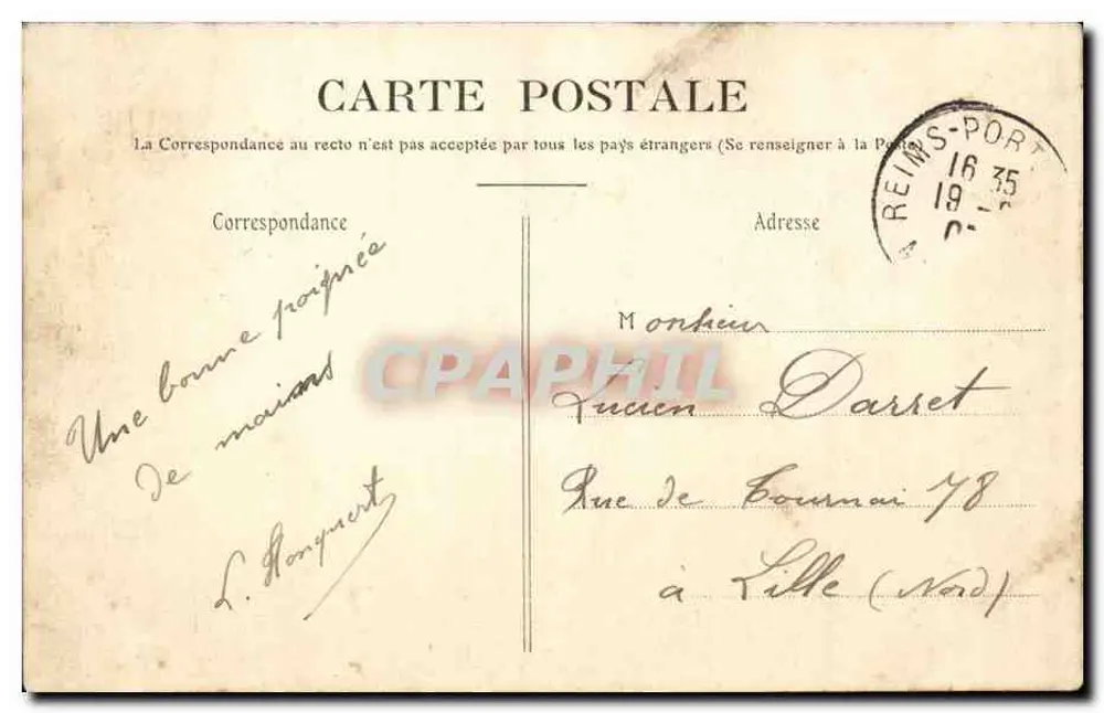 Reims — Kiosque de la Patte d'Oie — anonieme uitgever, nr. 71 - Achterkant
