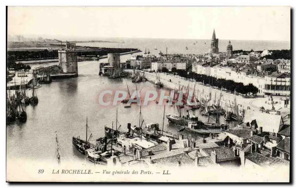 La Rochelle — Vista generale dei porti — LL. - Recto