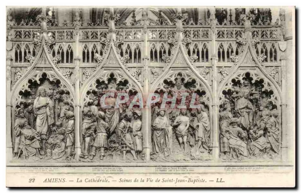 Amiens — Die Kathedrale — Szenen aus dem Leben des Heiligen Johannes des Täufers — LL. - Vorderseite