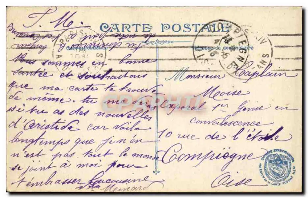 Paris. Pátio da Bastilha — vista panorâmica com coluna — editor L.V.C. n° A^2 - Verso