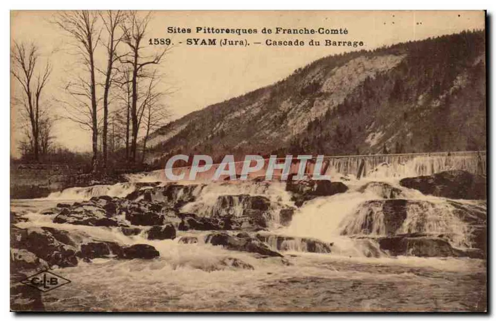 Cachoeira do Barragem — SYAM (Jura) — Sites Pittoresques de Franche-Comté — 1589 — C.J.-B - Frente