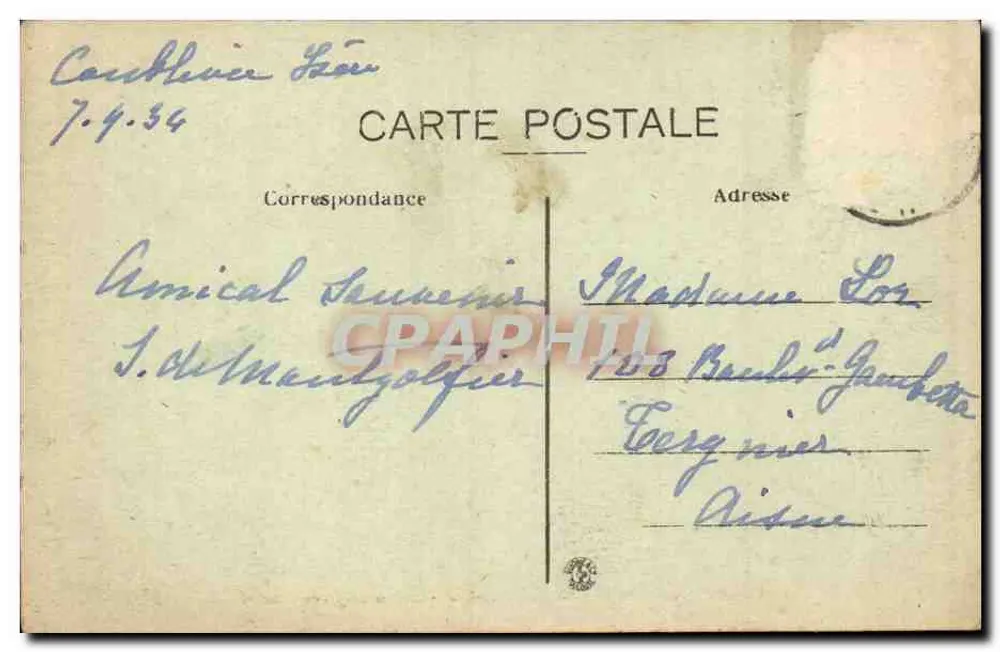 Dauphiné — Route von St-Pancrasse — Eingang zum großen Tunnel — C. Dufbert, Grenoble, Nr. 240 - Rückseite