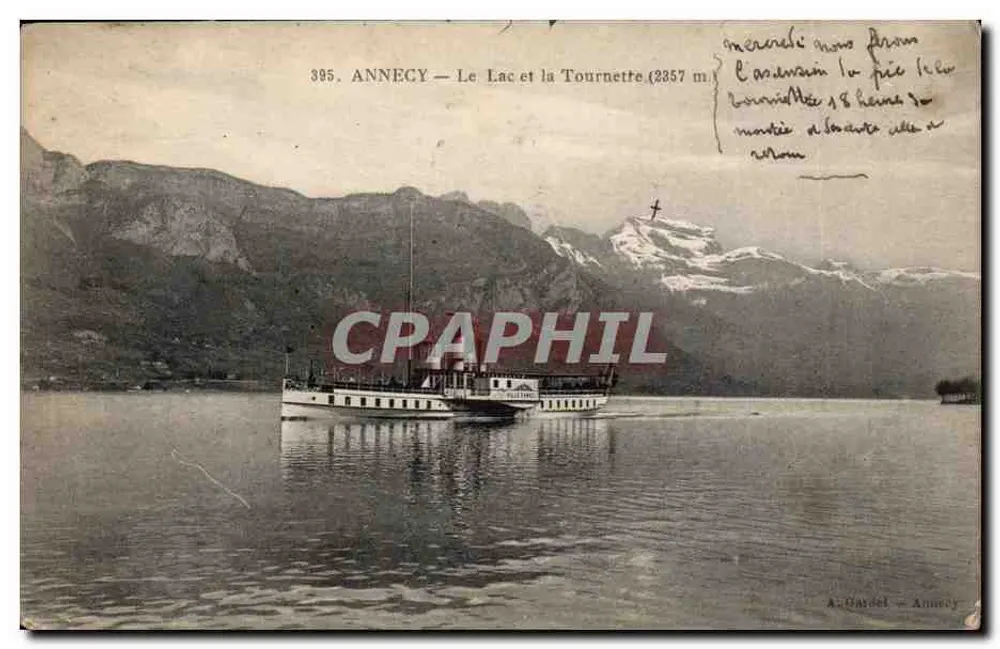 Annecy — See und Tournette (2357 m) — A. Dardel — Annecy, Nr. 395 - Vorderseite