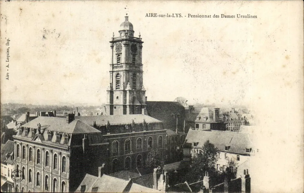 AIRE-sur-la-LYS - Pensionat der Ursulinen Damen — A. Lequuen, Drucker - Vorderseite