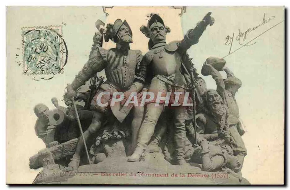 S. Ouen tin — Bas-relief do Monumento da Defesa (1557) — editor não visível - Frente