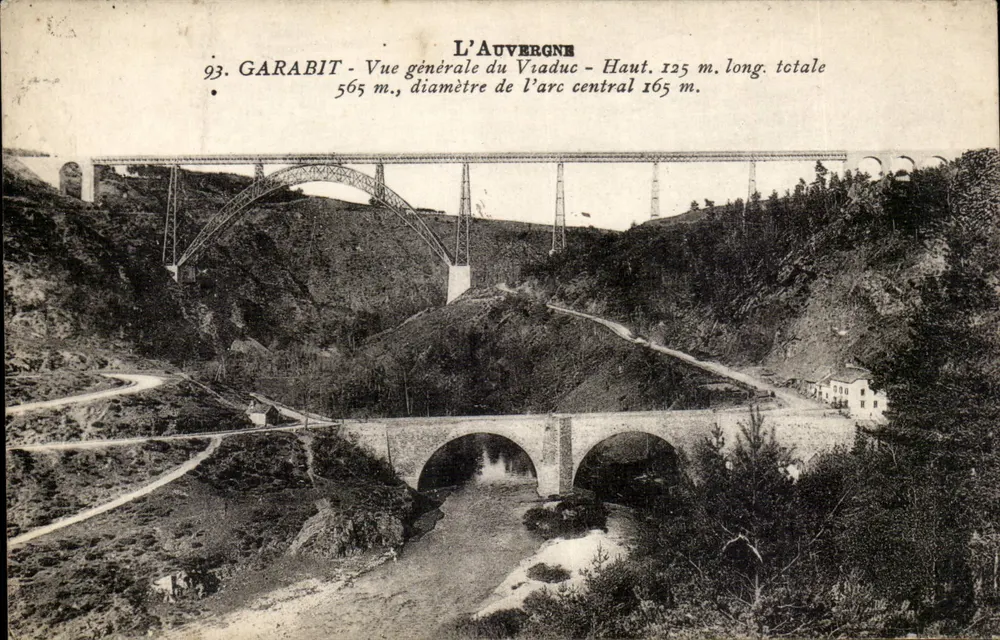 Garabit - Vista geral do Viaduto — L'Auvergne, n°93 - Frente