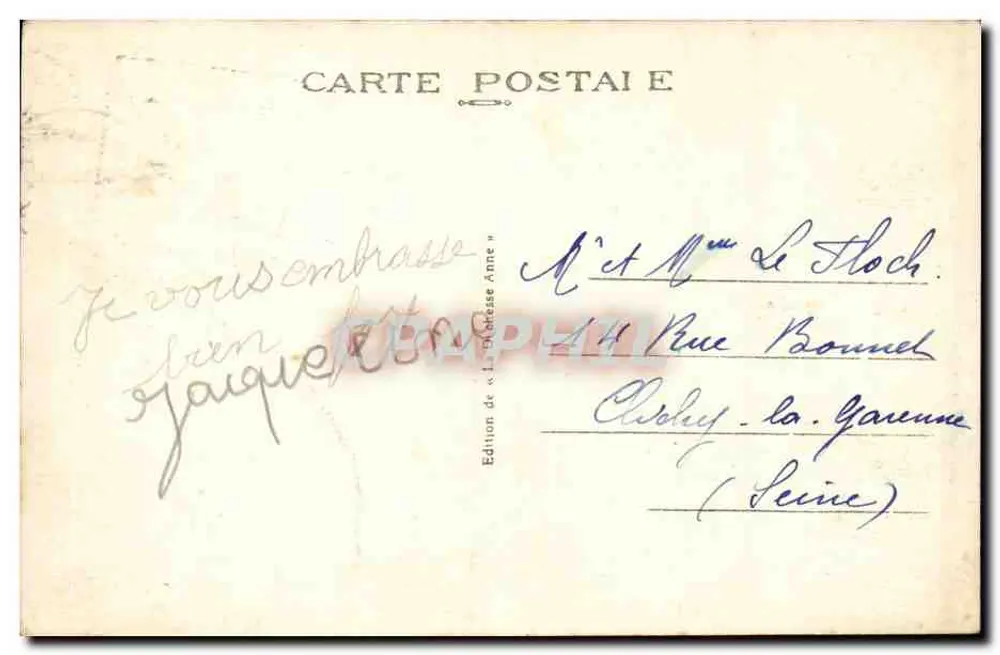 Trébeurden (C.-du-N) — As Três Praias — Edição « La Presse Anne » - Verso