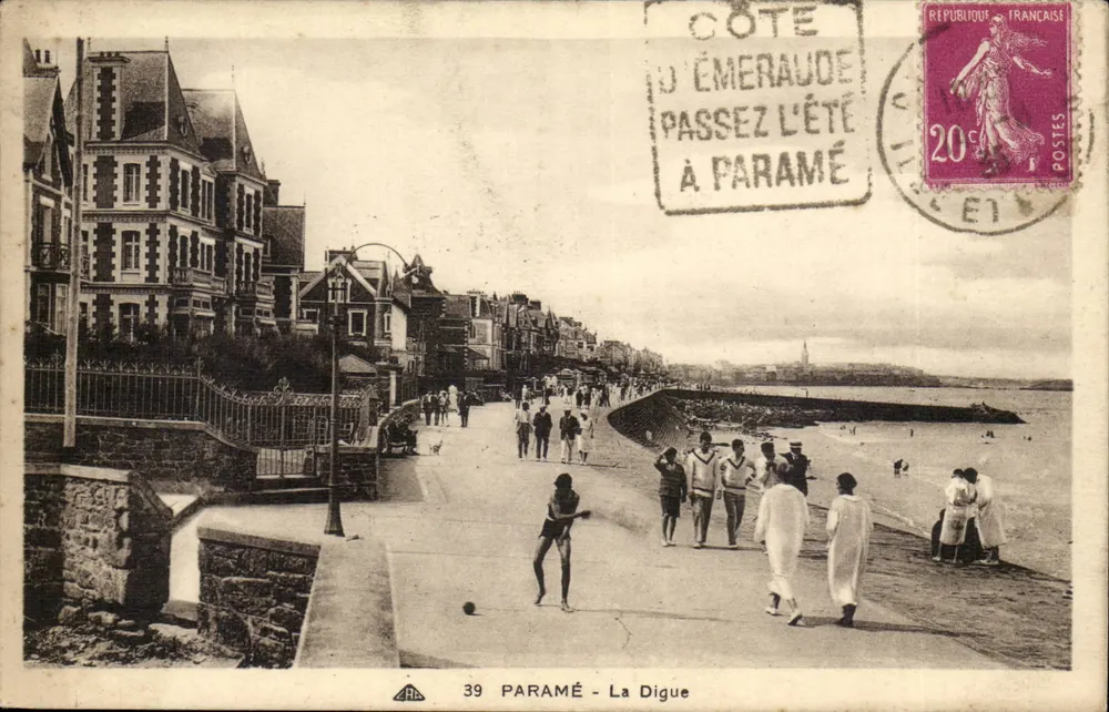 Paramé - A Digue — Costa da Esmeralda, praia e passeio — C° dos Artes Fotocanq. n°39 - Frente