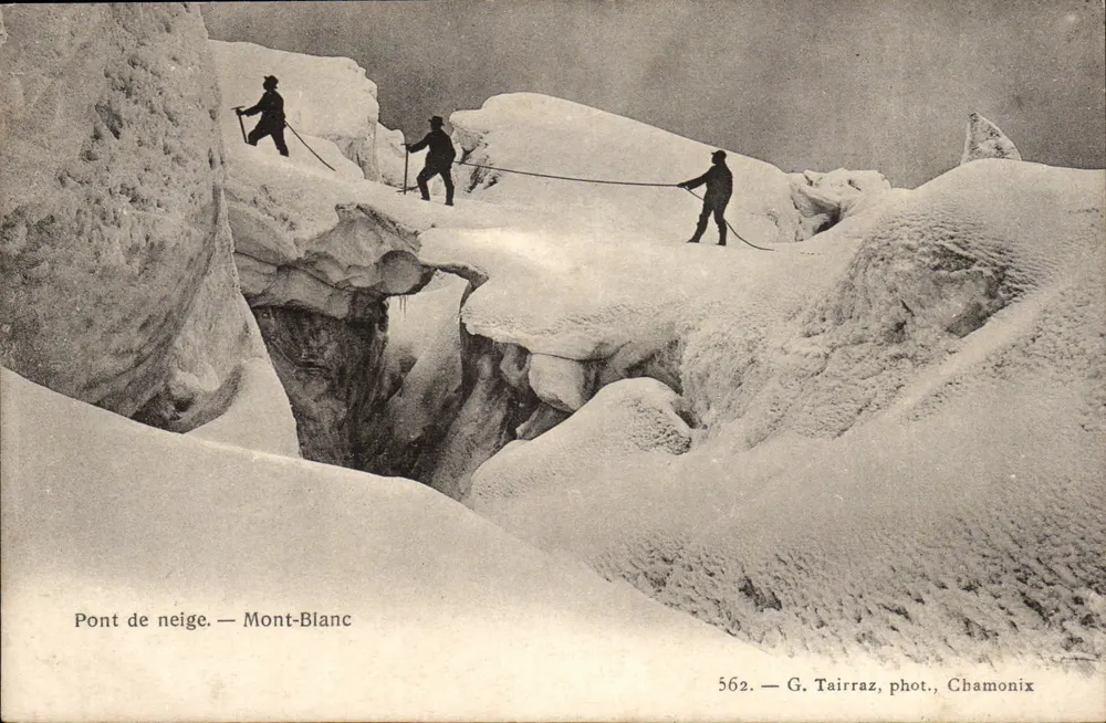 Ponte de neve — Mont-Blanc — G. Tairraz, fot., Chamonix - Frente
