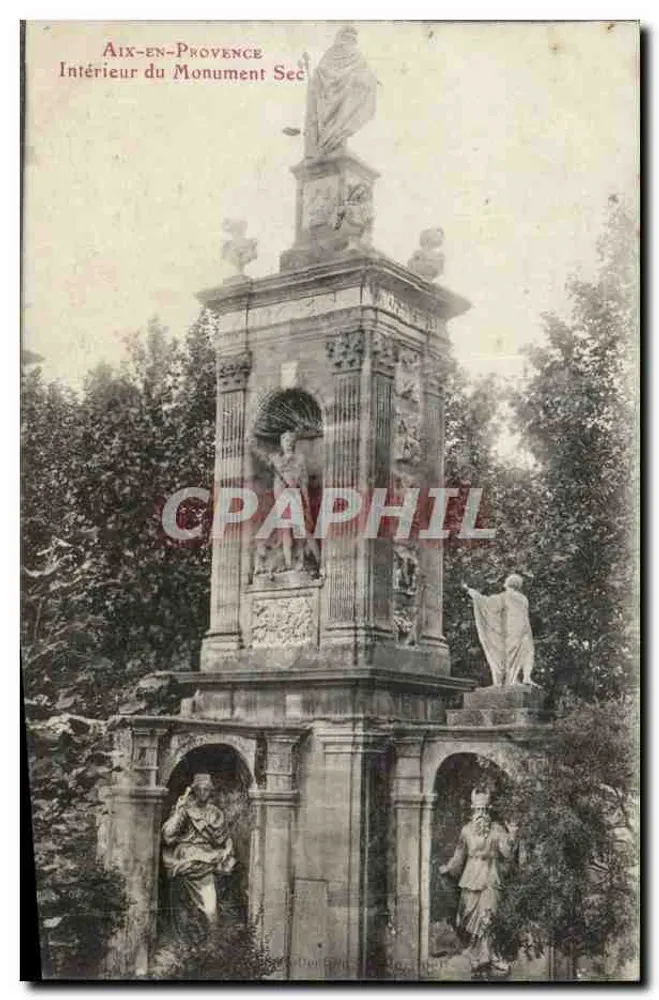 Aix-en-Provence — Interior do Monumento Sec — Editor: G. Baudry, Aix-en-Provence - Frente