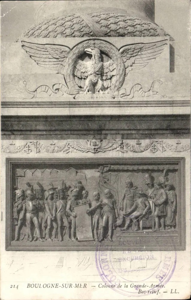 Boulogne-sur-Mer — Säule der Grande Armée. Relief — LL, n°214 - Vorderseite