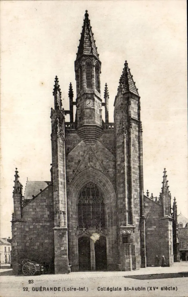 Guérande (Loire-Inf.) — Colegiata São Aubin (século XV) — F. Chapeau, editor Nantes - Frente