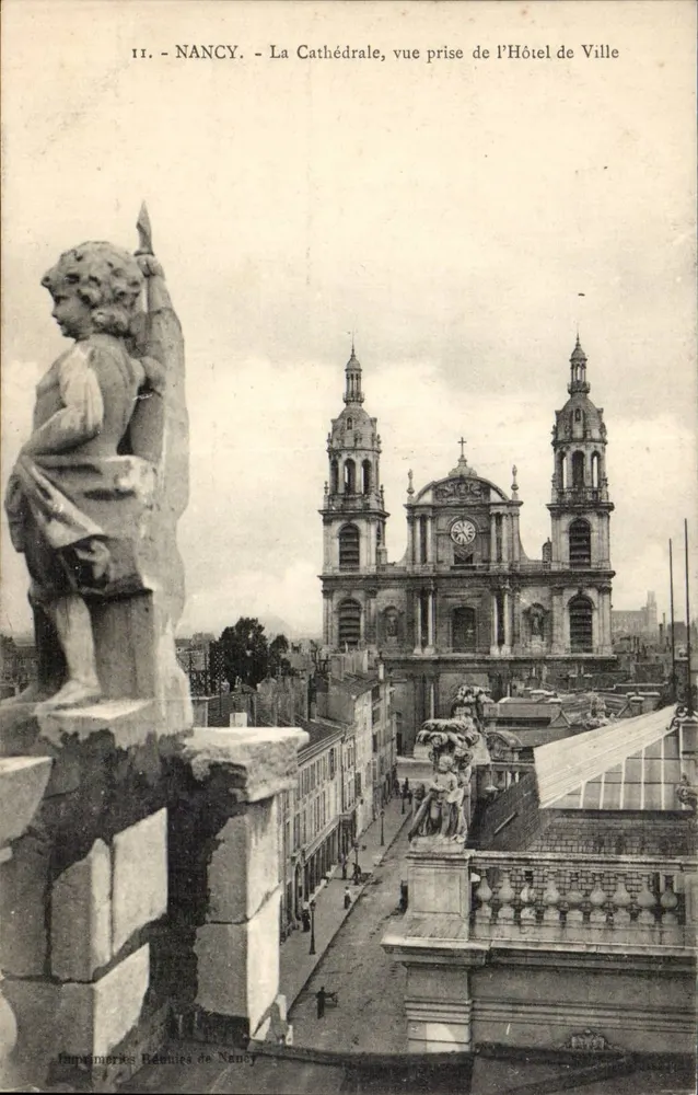 NANCY - Die Kathedrale, Aufnahme vom Rathaus — Druckereien Béruies von Nancy, Nr. 11 - Vorderseite