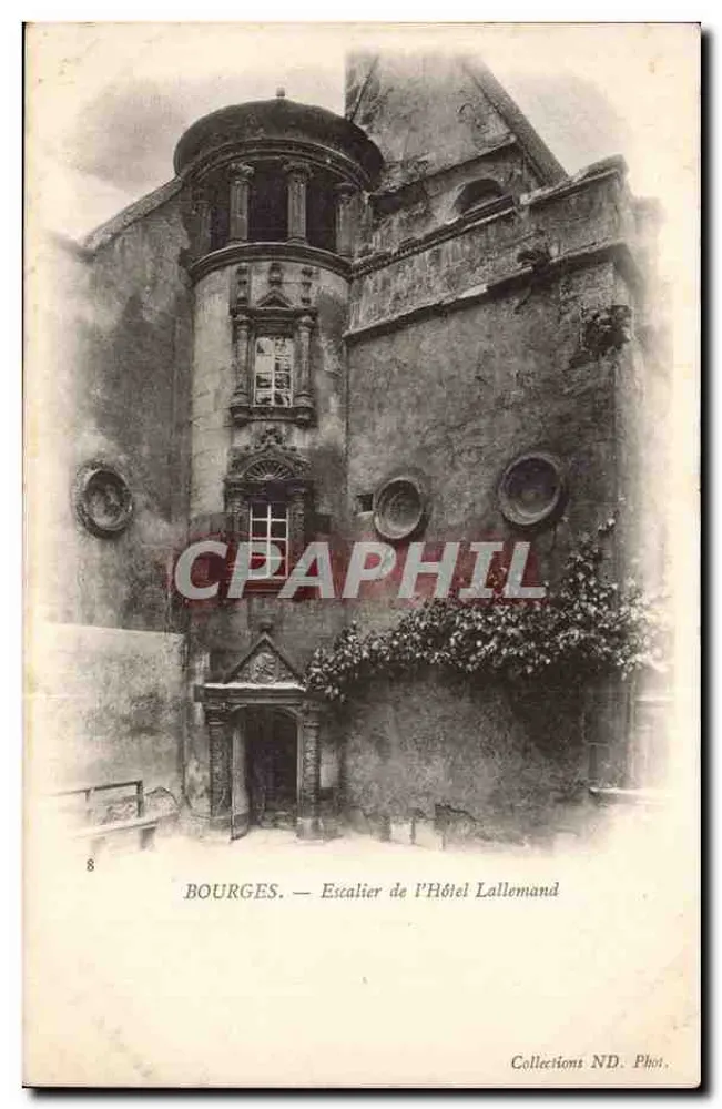 Bourges — Treppenhaus des Hotels Lallemand — Collections ND. Phot. - Vorderseite
