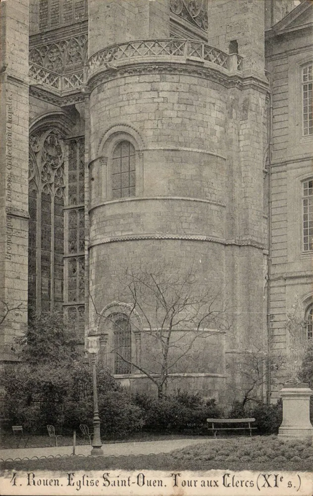 Rouen. Kirche Saint-Ouen. Turm der Geistlichen (11. Jahrhundert) — Sammlung Chaquette - Vorderseite