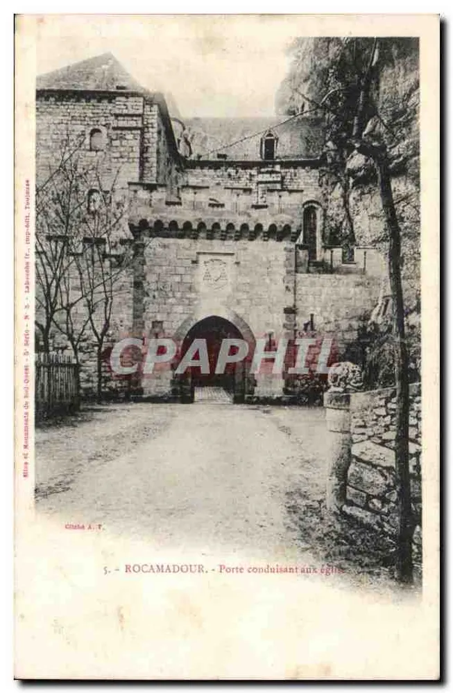 Rocamadour - Tor, das zu den Kirchen führt — Verlag: Chéza A.T., Toulouse - Vorderseite