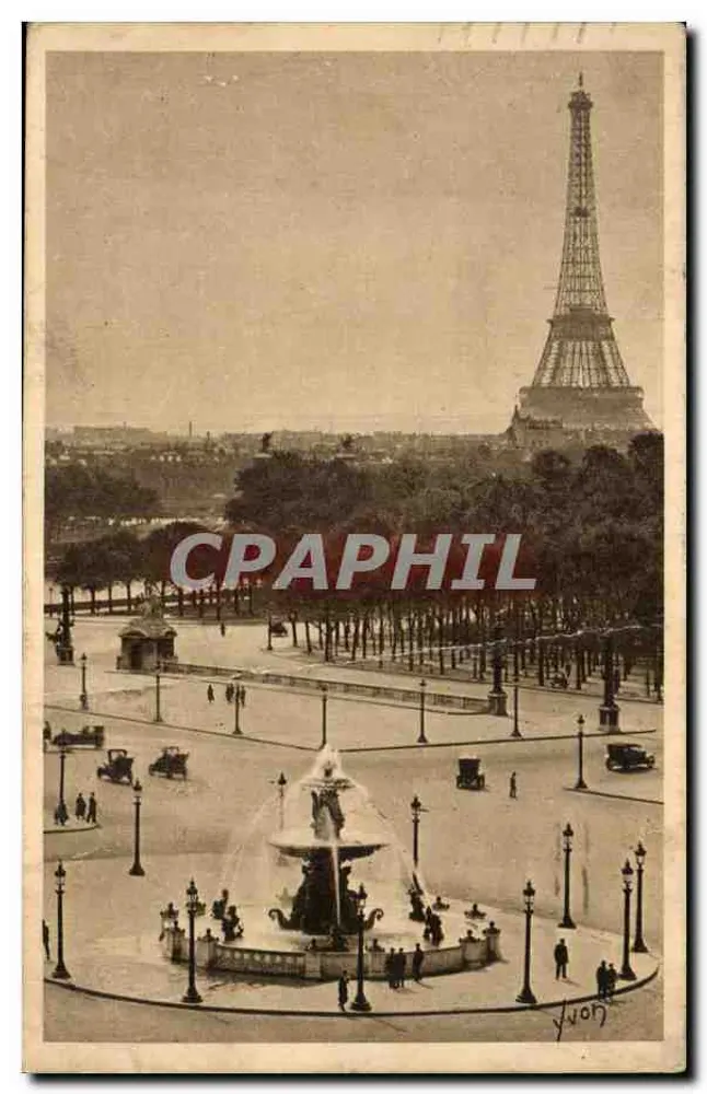 Paris — Perspectiva sobre a Torre Eiffel — Les Éditions d'Art Gillings - Frente