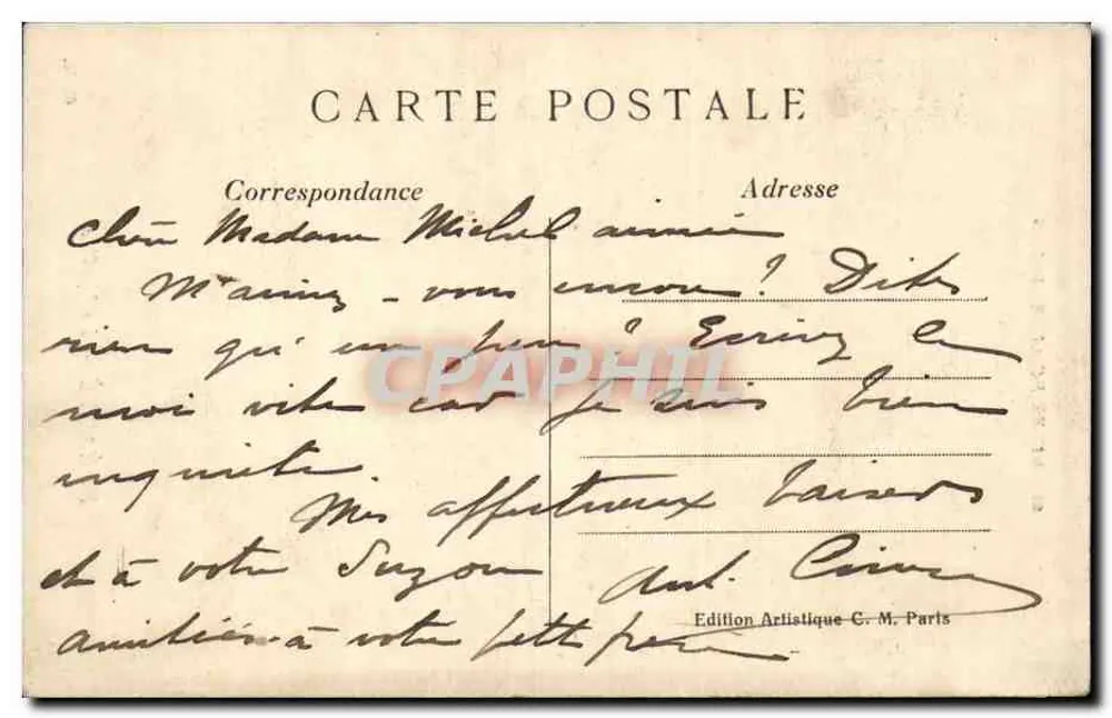 Bréauté — A Vigília — Museu do Luxemburgo — C.M. - Verso