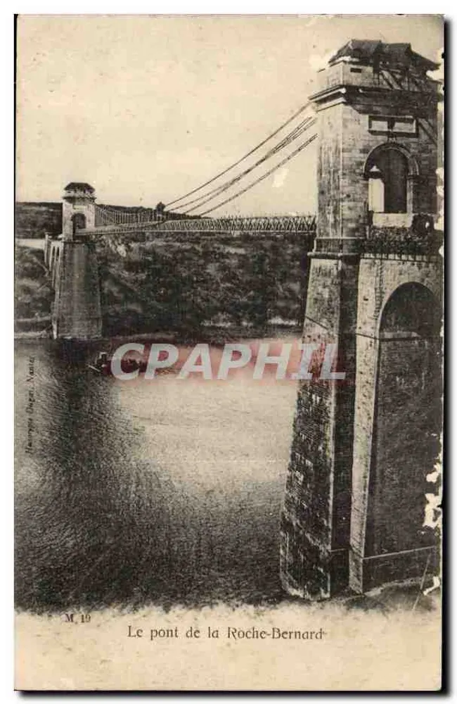 O ponte de La Roche-Bernard — vista do ponte suspensa — Hamegni (Ingr. Nattier) M.19 - Frente