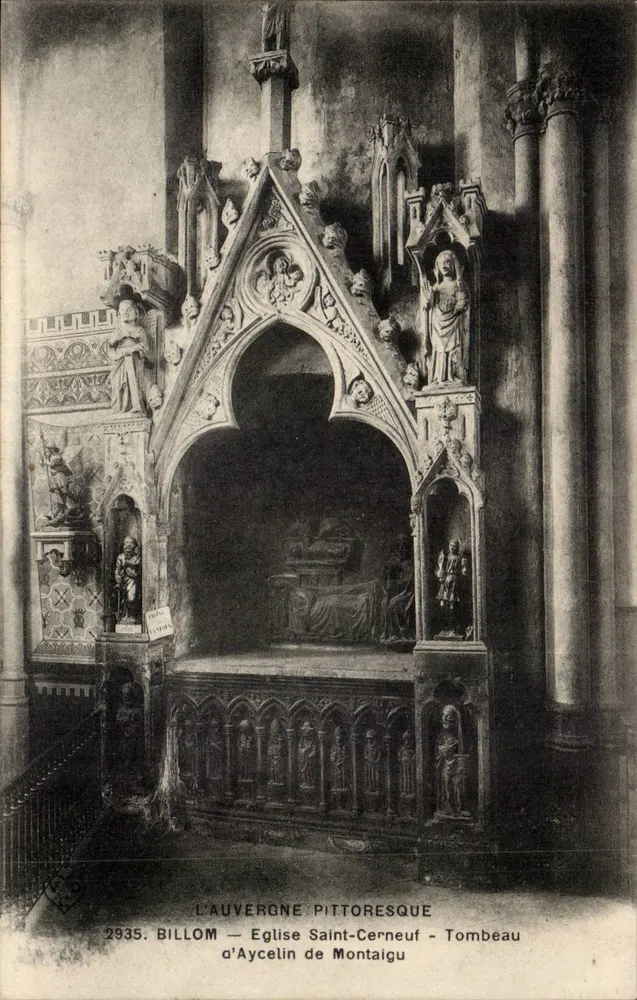 Billom — Kirche Saint-Cerneuf — Grabmal von Aycelin de Montaigu - Vorderseite