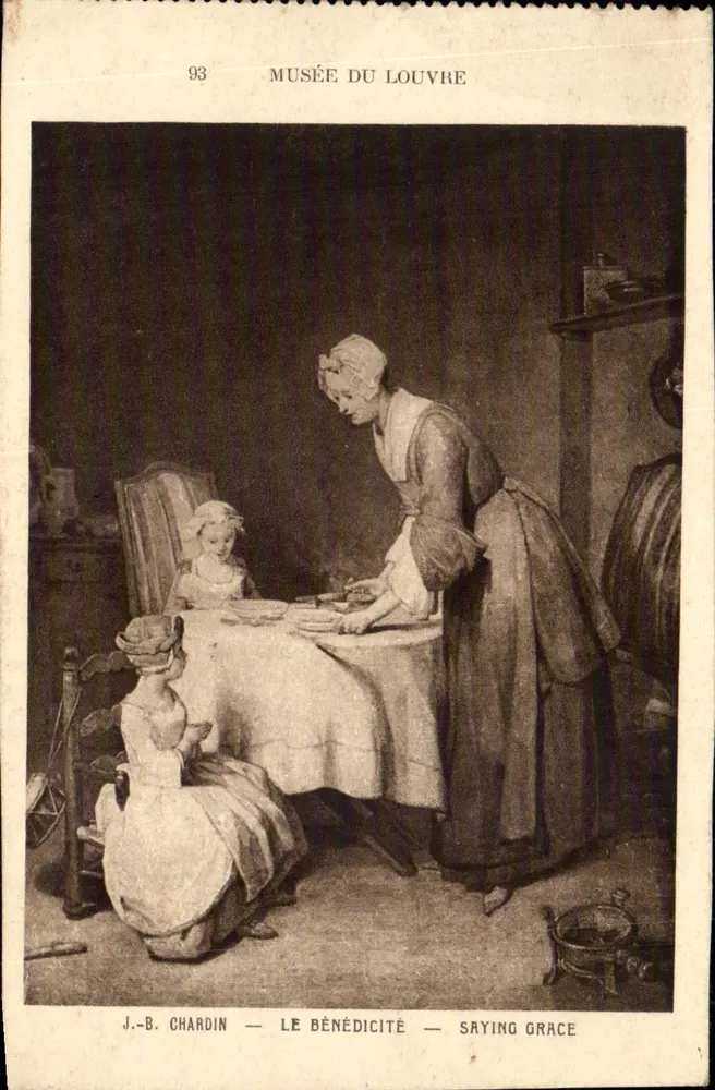 Le Bénédicité — Saying Grace — J.-B. Chardin — Musée du Louvre - Recto