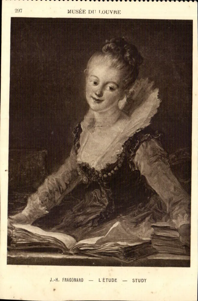 J.-H. Fragonard — L'Étude — Estudo — Museu do Louvre - Frente